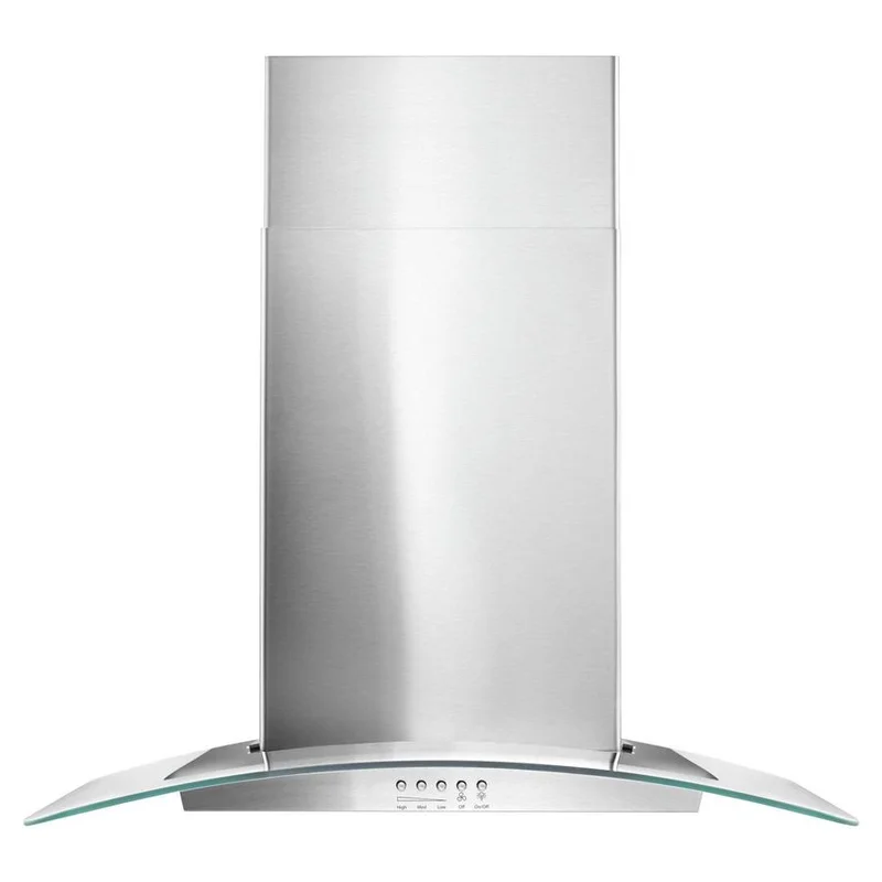 Whirlpool - 30 Inch 400 CFM Wall Mount and Chimney Range Vent in Stainless - WVW51UC0FS Stainless