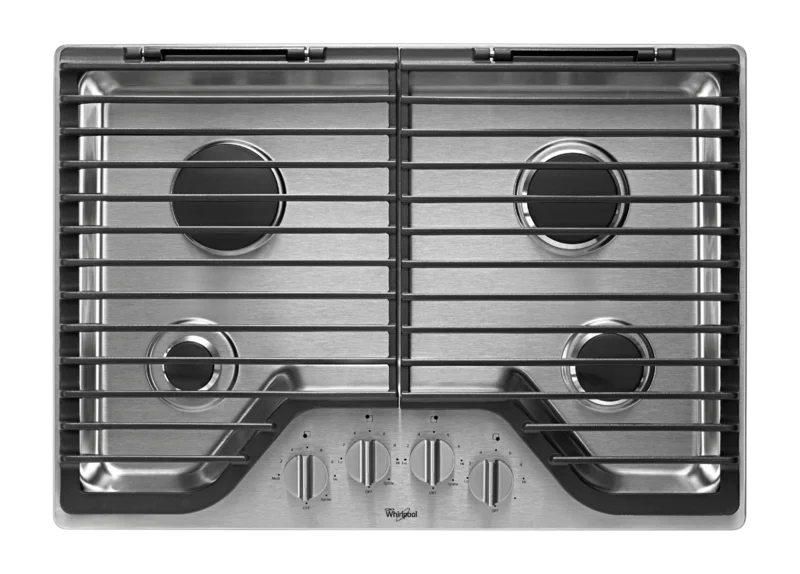 Whirlpool - 30 Inch Gas Cooktop in Stainless - WCG75US0DS Stainless