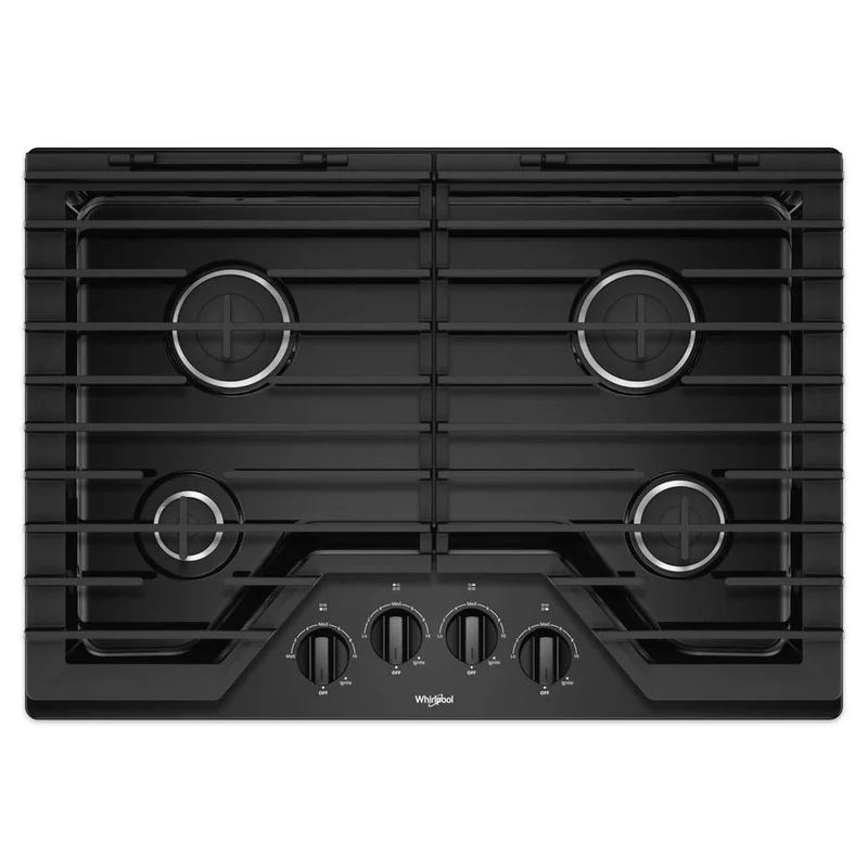 Whirlpool - 30 inch wide Gas Cooktop in Black - WCG55US0HB Black