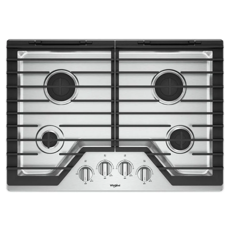 Whirlpool - 30 inch wide Gas Cooktop in Stainless Steel - WCG55US0HS Stainless