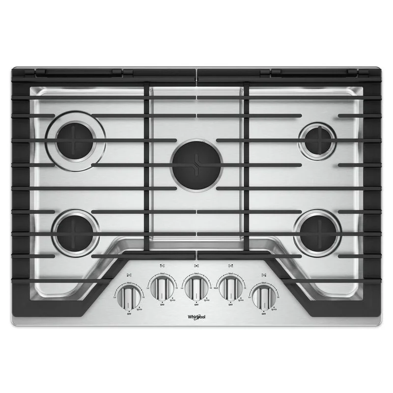 Whirlpool - 30 inch wide Gas Cooktop in Stainless - WCG77US0HS Stainless