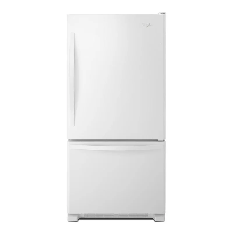 Whirlpool - 32.6 Inch 22.1 cu. ft Bottom Mount Refrigerator in White - WRB322DMBW White