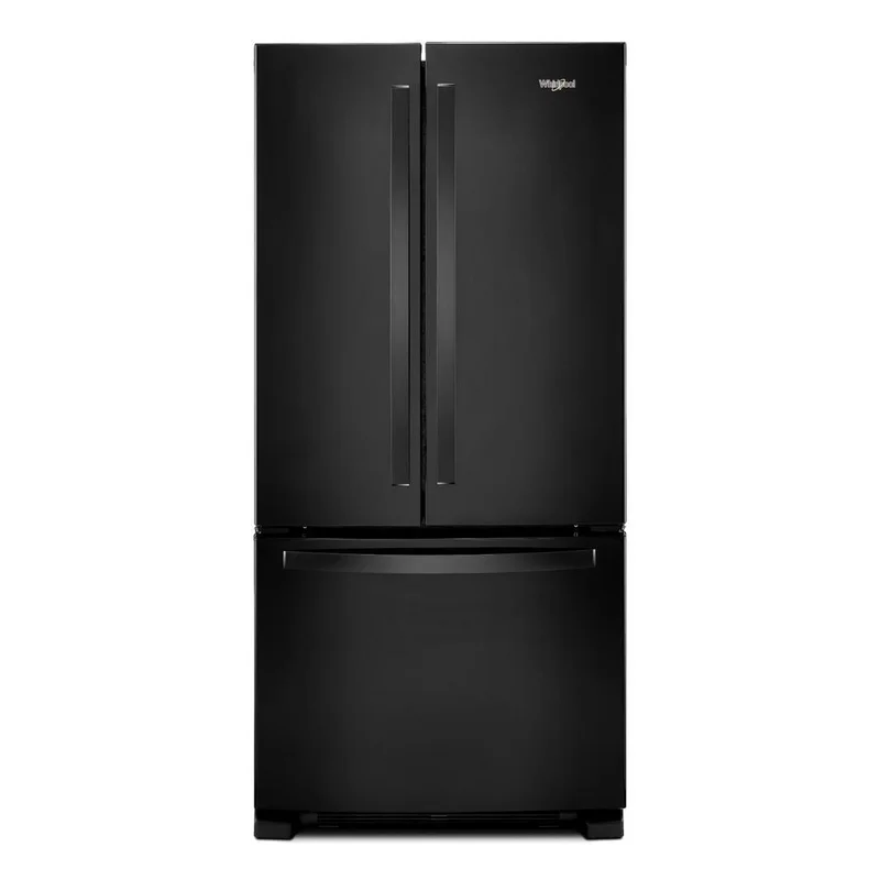 Whirlpool - 32.625 Inch 22.1 cu. ft French Door Refrigerator in Black - WRF532SMHB Black