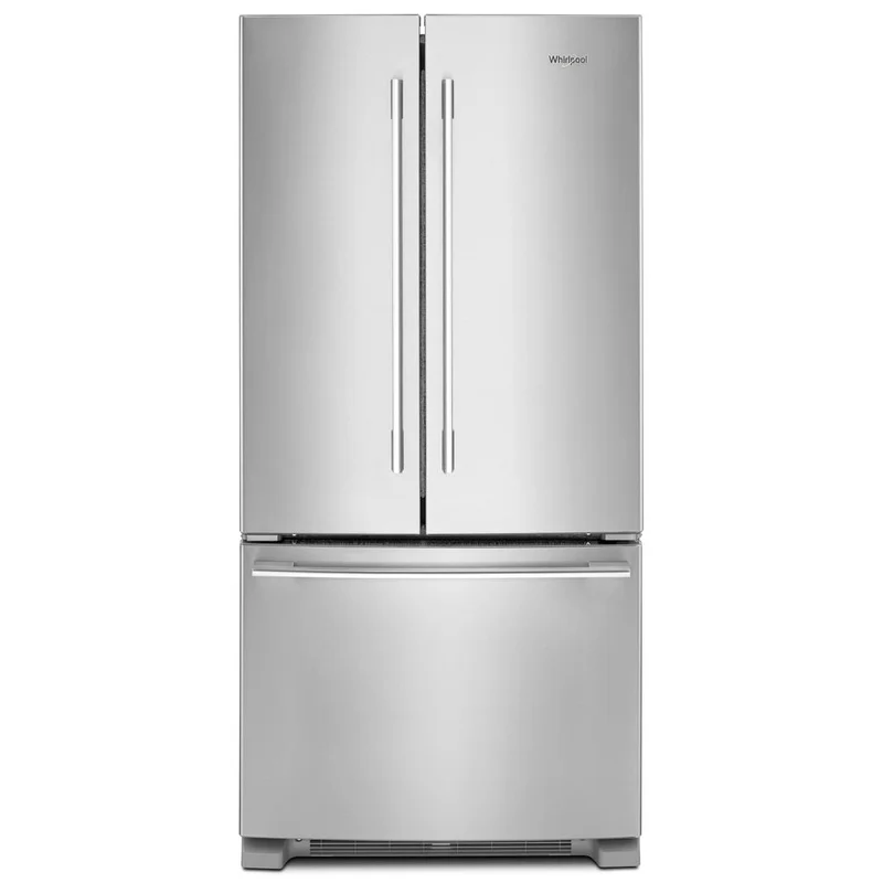 Whirlpool - 32.625 Inch 22 cu. ft French Door Refrigerator in Stainless - WRFA32SMHZ Stainless