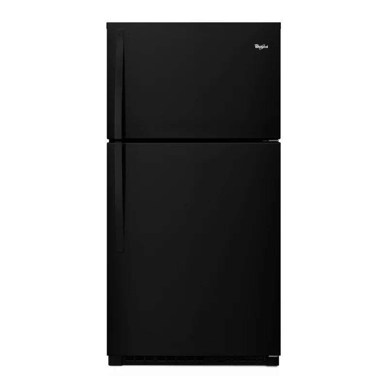 Whirlpool - 32.75 Inch 21.31 cu. ft Top Mount Refrigerator in Black - WRT541SZDB Black
