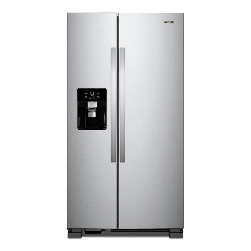 Whirlpool - 32.75 Inch 21.4 cu. ft Side by Side Refrigerator in Stainless - WRS321SDHZ Stainless