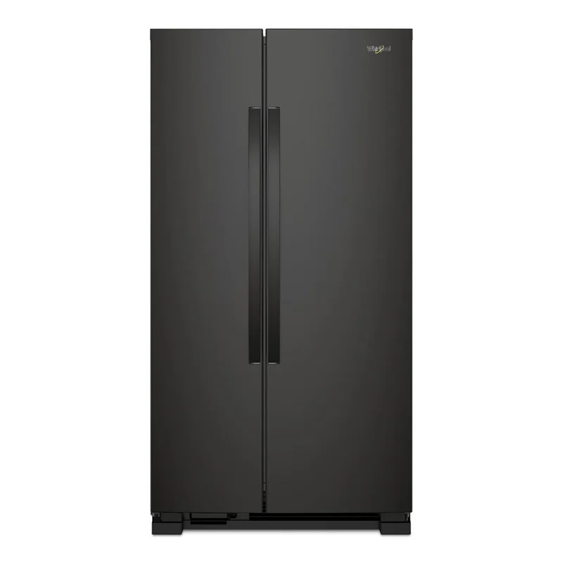 Whirlpool - 32.75 Inch 22 cu. ft Side by Side Refrigerator in Black - WRS312SNHB Black