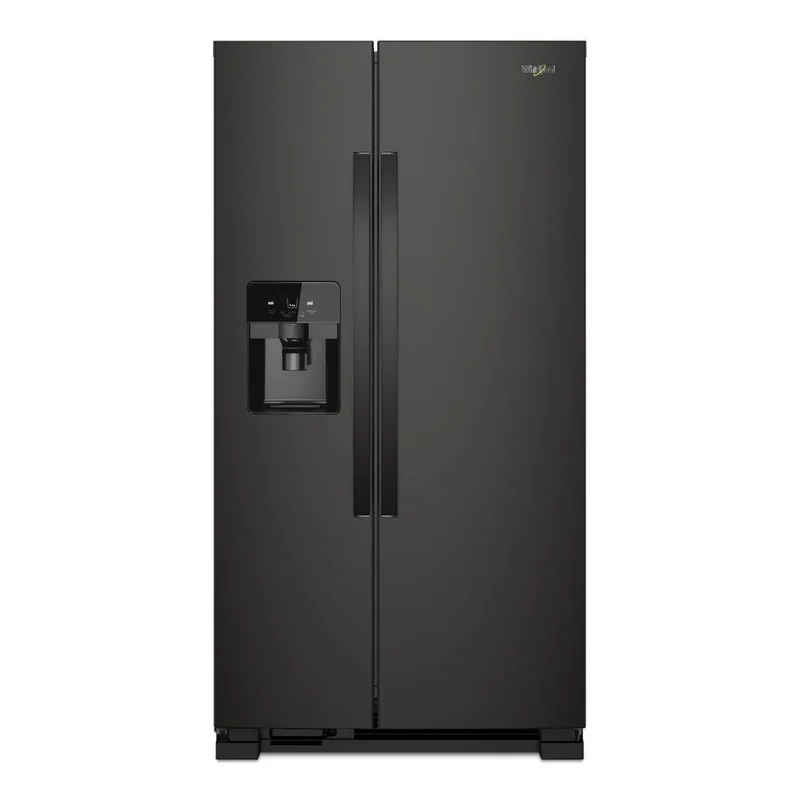 Whirlpool - 32.8 Inch 21.4 cu. ft Side by Side Refrigerator in Black - WRS321SDHB Black