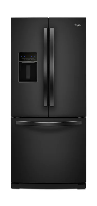 Whirlpool - 34.63 Inch 19.68 cu. ft French Door Refrigerator in Black - WRF560SEYB Black