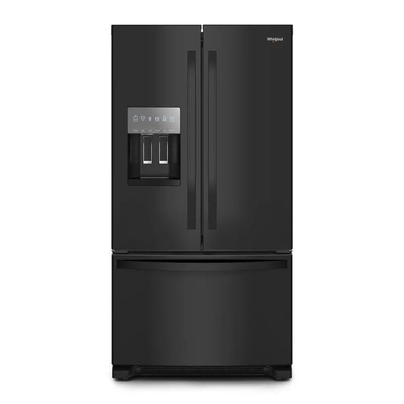 Whirlpool - 35.6 Inch 24.7 cu. ft French Door Refrigerator in Black - WRFF3436RB Black