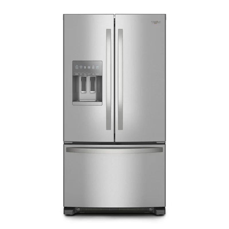 Whirlpool - 35.6 Inch 24.7 cu. ft French Door Refrigerator in FingerPrint Resistant Stainless - WRFF3436RZ Stainless