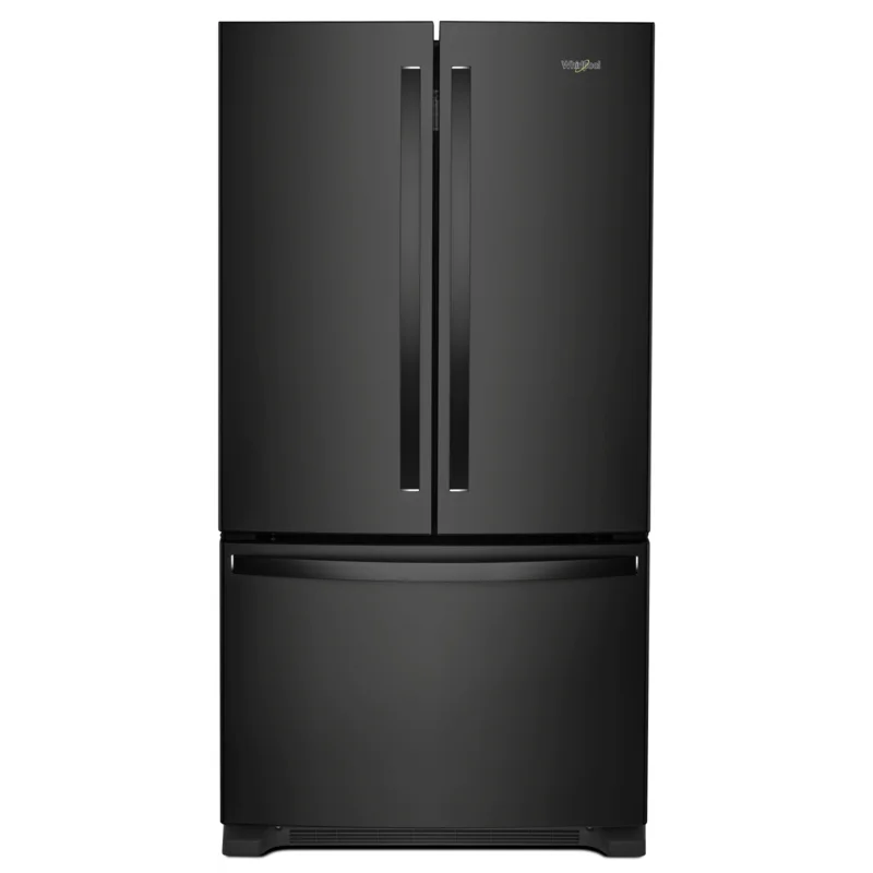 Whirlpool - 35.63 Inch 20 cu. ft French Door Refrigerator in Black - WRF540CWHB Black