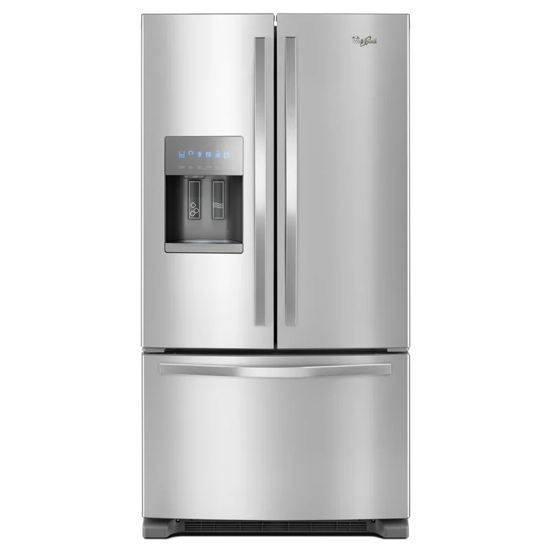 Whirlpool - 35.63 Inch 24.7 cu. ft French Door Refrigerator in  Stainless - WRF555SDFZ Stainless