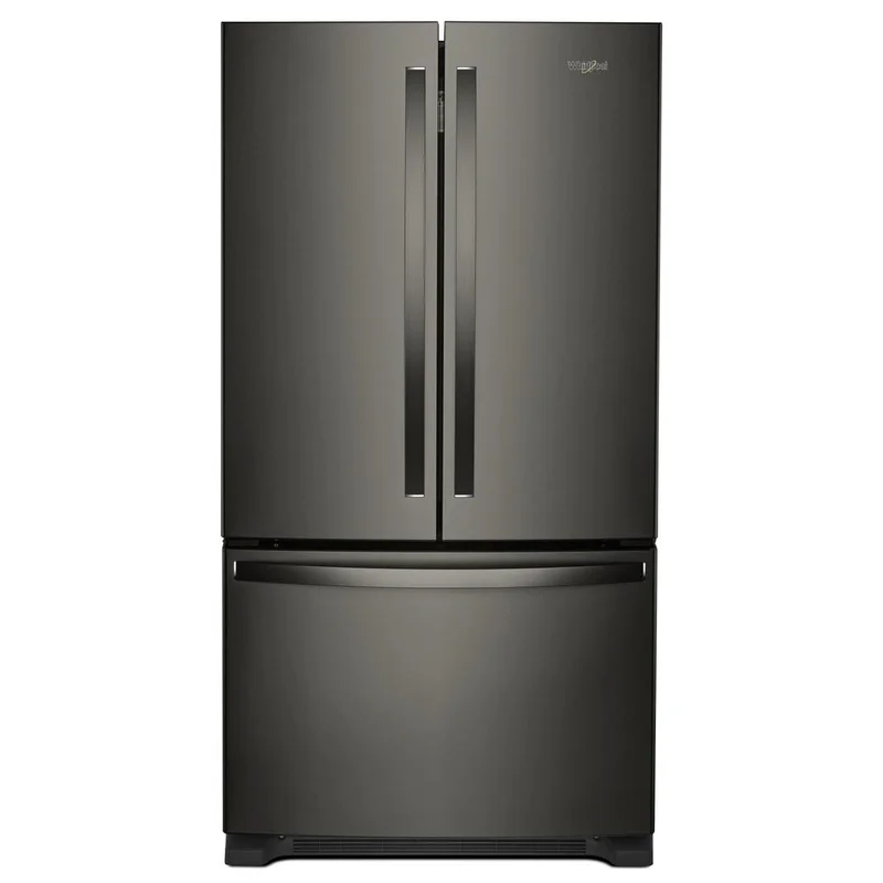 Whirlpool - 35.63 Inch 25.2 cu. ft French Door Refrigerator in Black Stainless - WRF535SWHV Black Stainless