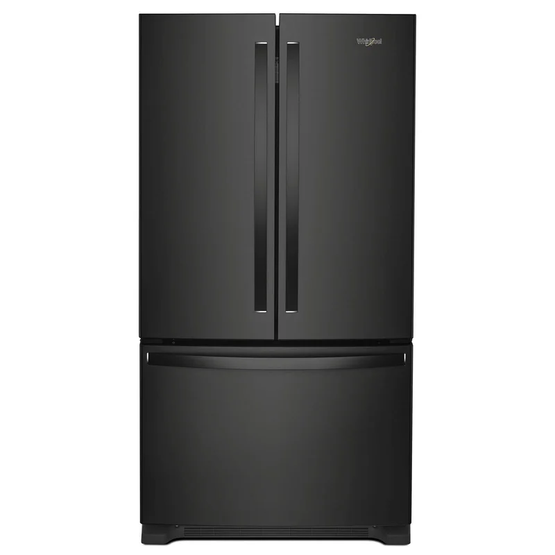 Whirlpool - 35.63 Inch 25.2 cu. ft French Door Refrigerator in Black - WRFF3036RB Black