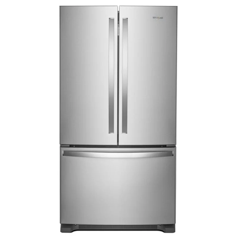Whirlpool - 35.63 Inch 25.2 cu. ft French Door Refrigerator in Stainless - WRF535SMHZ Stainless