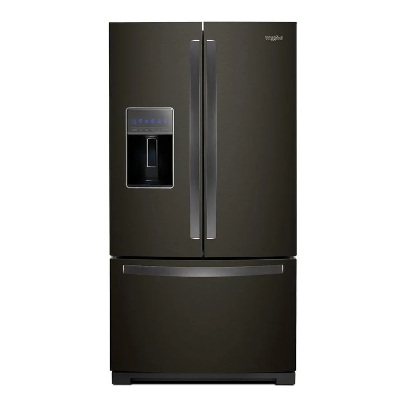 Whirlpool - 35.6875 Inch 27 cu. ft French Door Refrigerator in Black Stainless - WRF757SDHV Black Stainless