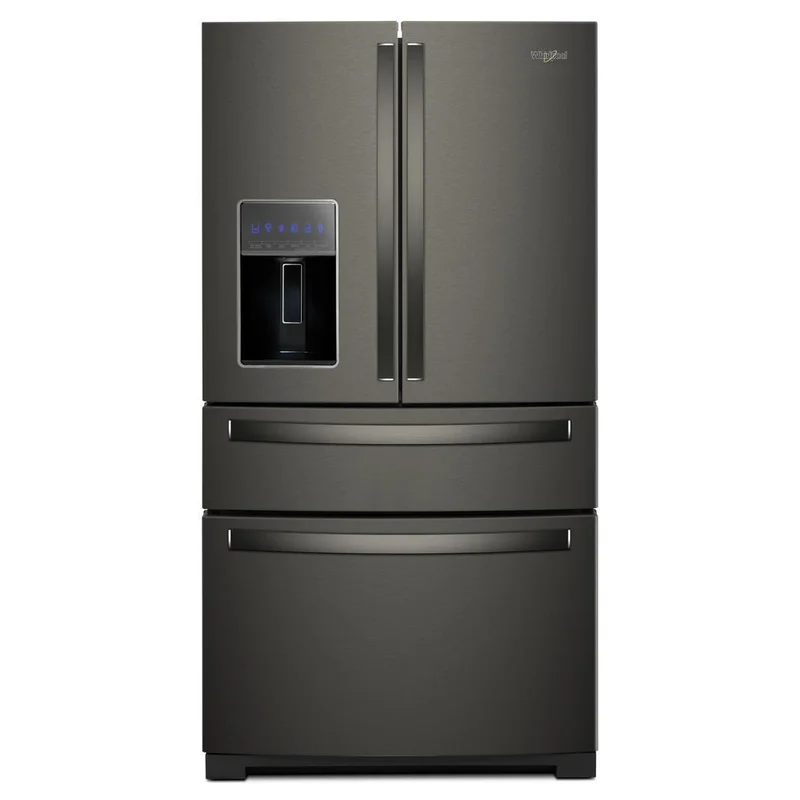 Whirlpool - 35.75 Inch 26 cu. ft French Door Refrigerator in Black Stainless - WRX986SIHV Black Stainless
