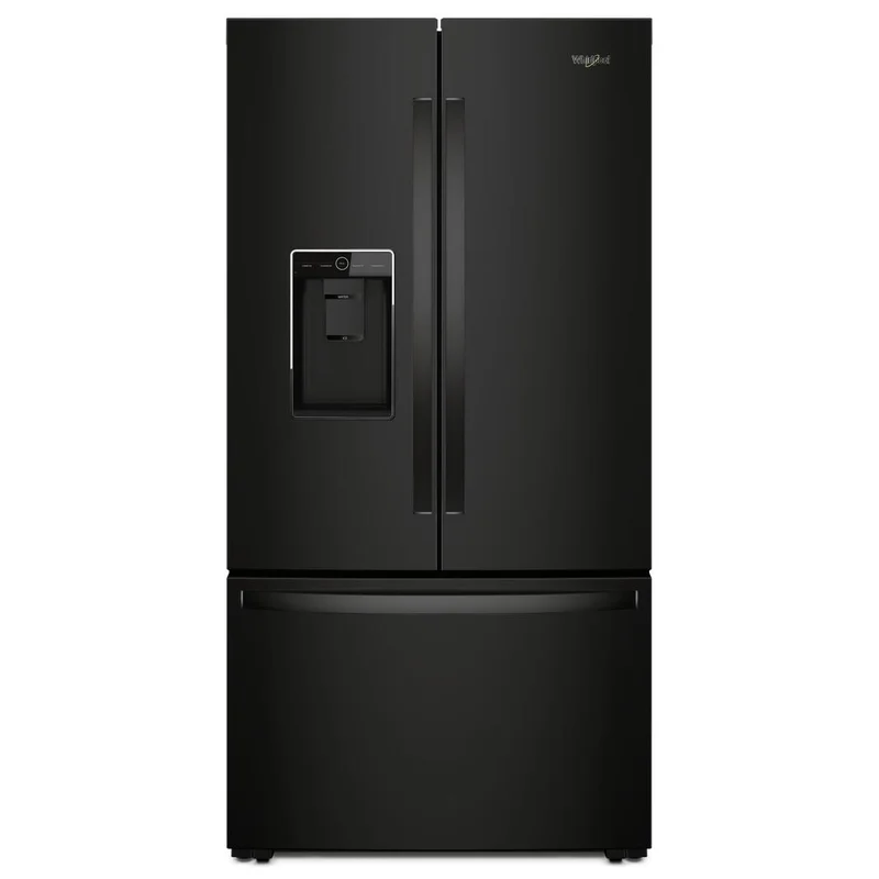 Whirlpool - 35.8125 Inch 24 cu. ft French Door Refrigerator in Black - WRF954CIHB Black
