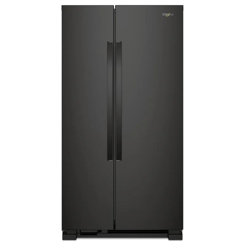 Whirlpool - 35.875 Inch 25 cu. ft Side by Side Refrigerator in Black - WRS315SNHB Black