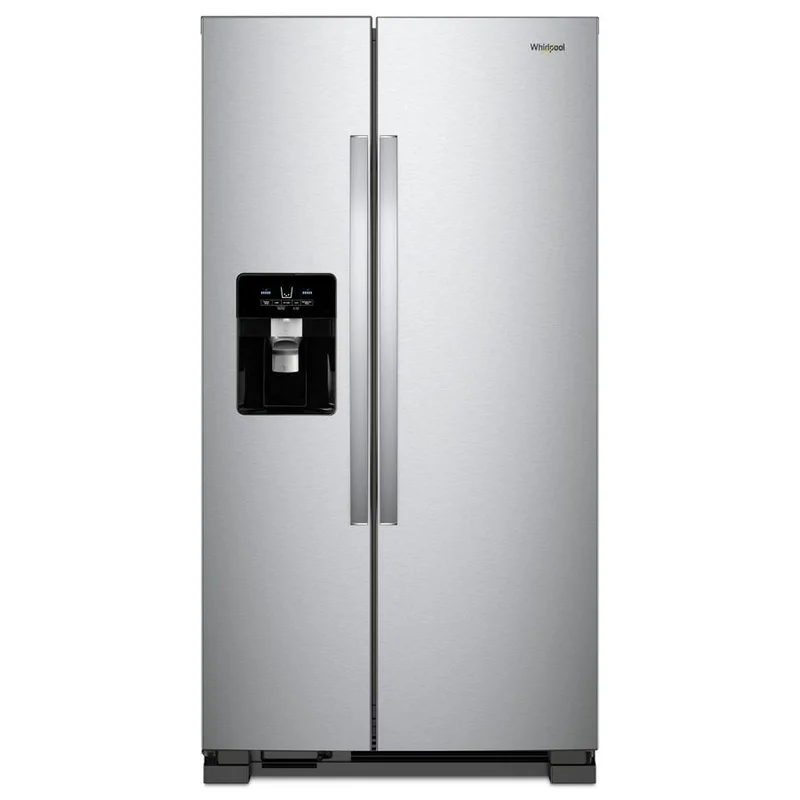 Whirlpool - 35.875 Inch 25 cu. ft Side by Side Refrigerator in Stainless - WRS335SDHM Stainless