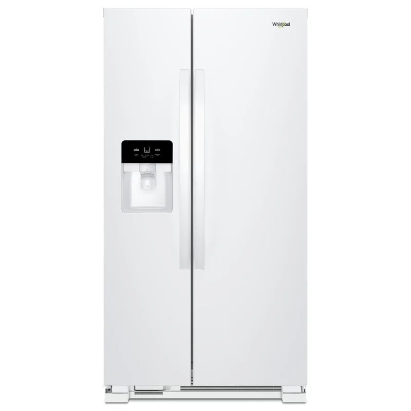 Whirlpool - 35.875 Inch 25 cu. ft Side by Side Refrigerator in White - WRS335SDHW White