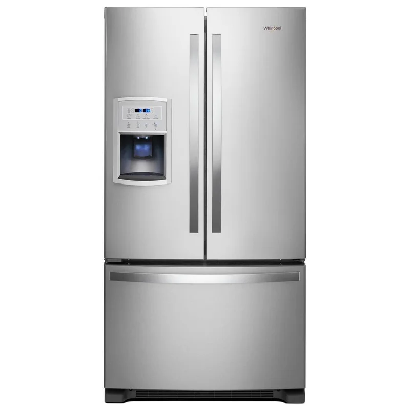 Whirlpool - 35.88 Inch 19.72 cu. ft French Door Refrigerator in Stainless - WRF550CDHZ Stainless