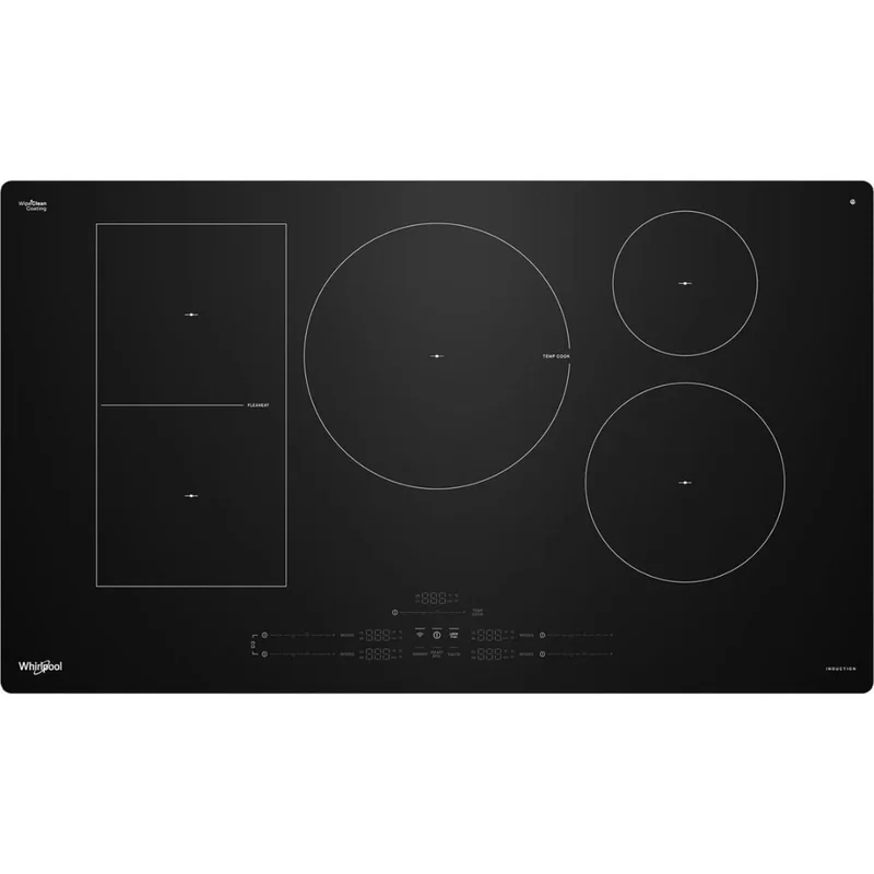 Whirlpool - 36.3 Inch Induction Cooktop in Black - WCIT7536SB Black