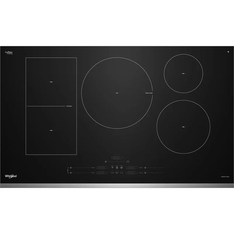Whirlpool - 36.3 Inch Induction Cooktop in Stainless - WCIT7536SS Stainless