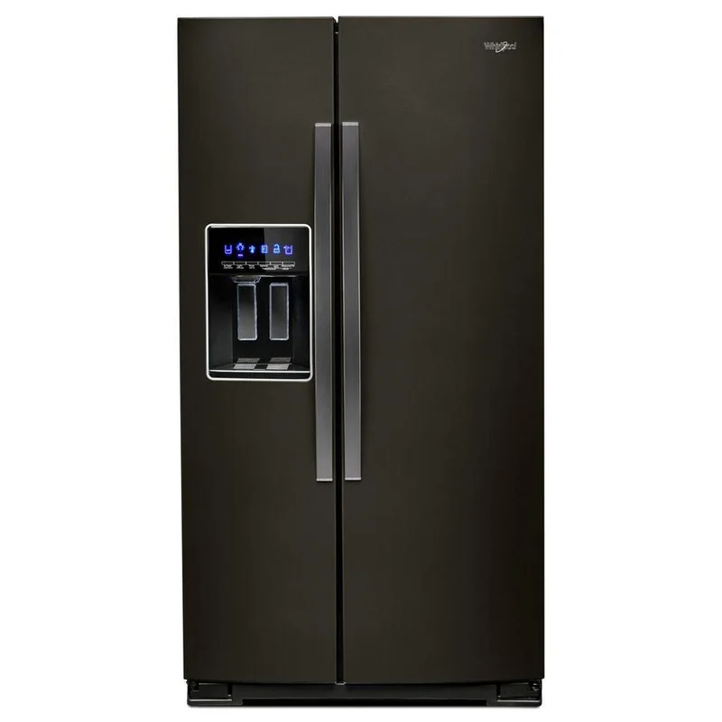 Whirlpool - 36 Inch 21 cu. ft Side by Side Refrigerator in Black Stainless - WRS571CIHV Black Stainless