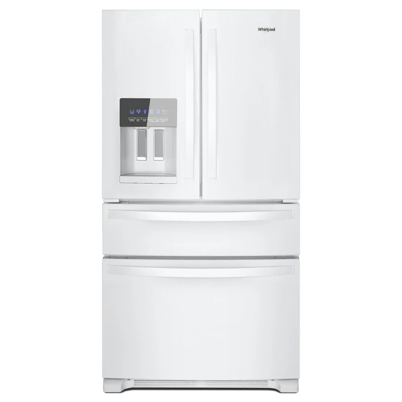 Whirlpool - 36 Inch 24.5 cu. ft French Door Bottom Mount Refrigerator in White - WRMF3636RW White