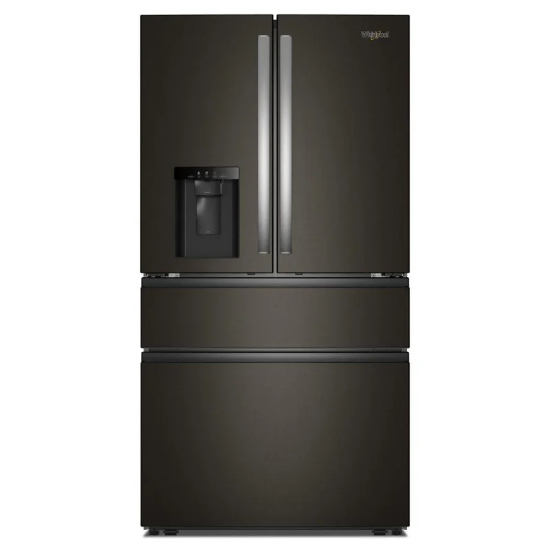 Whirlpool - 36 Inch 28.9 cu. ft French Door Refrigerator in Black Stainless - WRMF3636SV Black Stainless