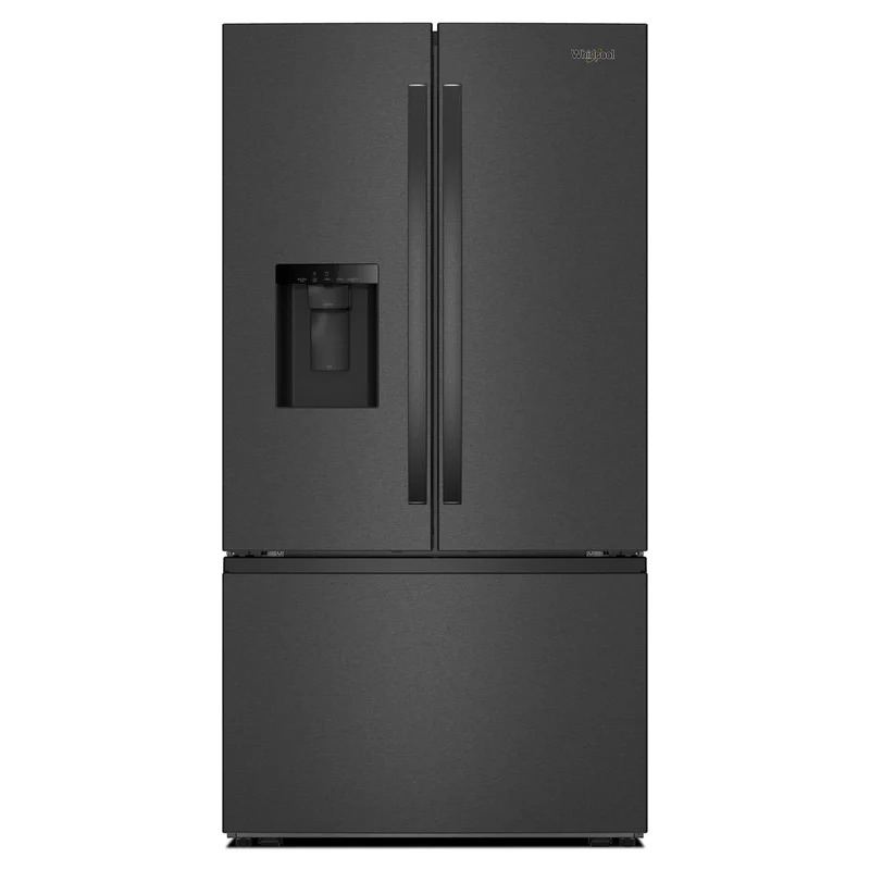 Whirlpool - 36 Inch 30 cu. ft French Door Refrigerator in Black Stainless - WRFF3536SV Black Stainless