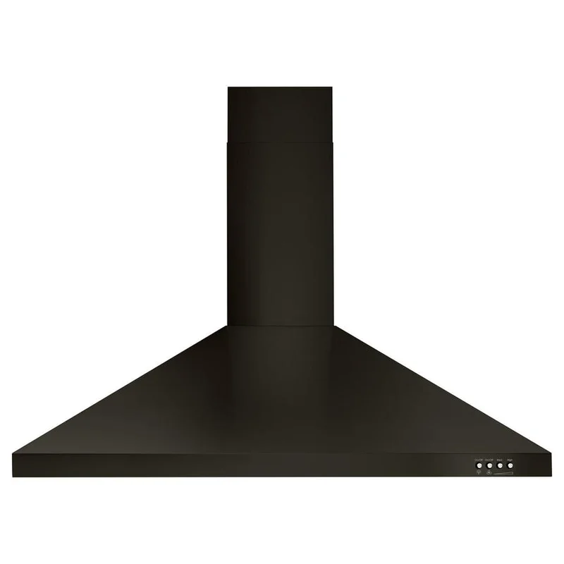 Whirlpool - 36 Inch 400 CFM Wall Mount and Chimney Range Vent in Black Stainless - WVW53UC6HV Black Stainless