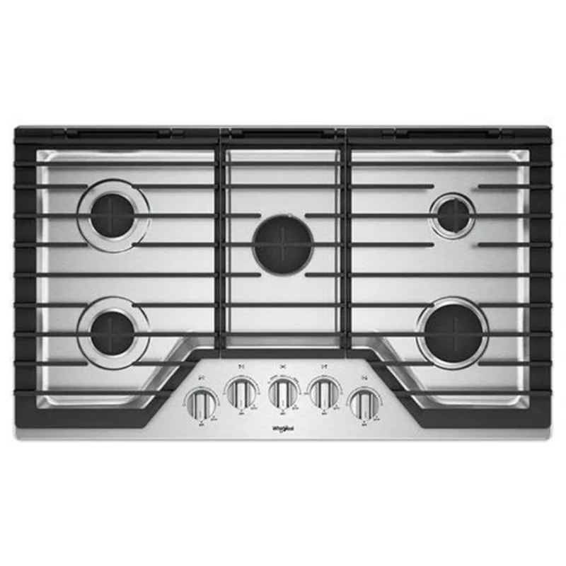 Whirlpool - 36 inch wide Gas Cooktop in Stainless Steel - WCG97US6HS Stainless