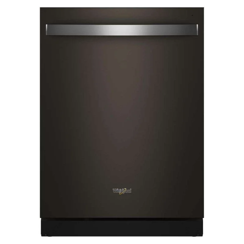 Whirlpool - 47 dBA Built In Dishwasher in Fingerprint Resistant Black Stainless Steel - WDTS8024SV Black Stainless