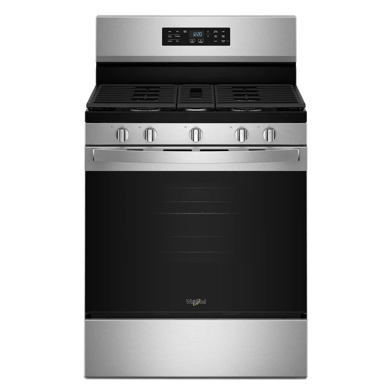 Whirlpool - 5.0 cu. ft Gas Range in Stainless - WFGS4530SZ Stainless