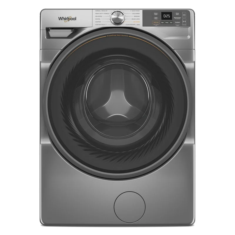 Whirlpool - 5.2 cu. Ft Front Load Washer in Radiant Silver - WFW5720RR Silver