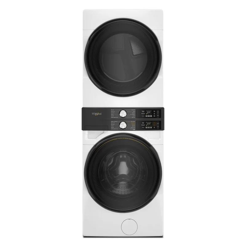 Whirlpool - 5.2 cu. Ft Washer and 7.4 cu. Ft Vented Electric Dryer WashTower in White - YWEF5727TW White