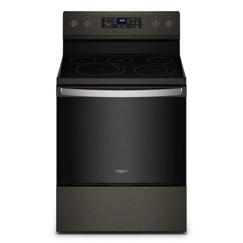 Whirlpool - 5.3 cu. ft  Electric Range in Black Stainless - YWFE550S0LV Black Stainless