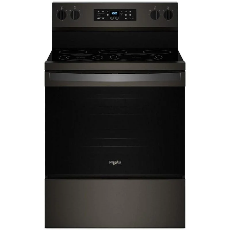 Whirlpool - 5.3 cu. ft  Electric Range in Black Stainless - YWFES5030RV Black Stainless