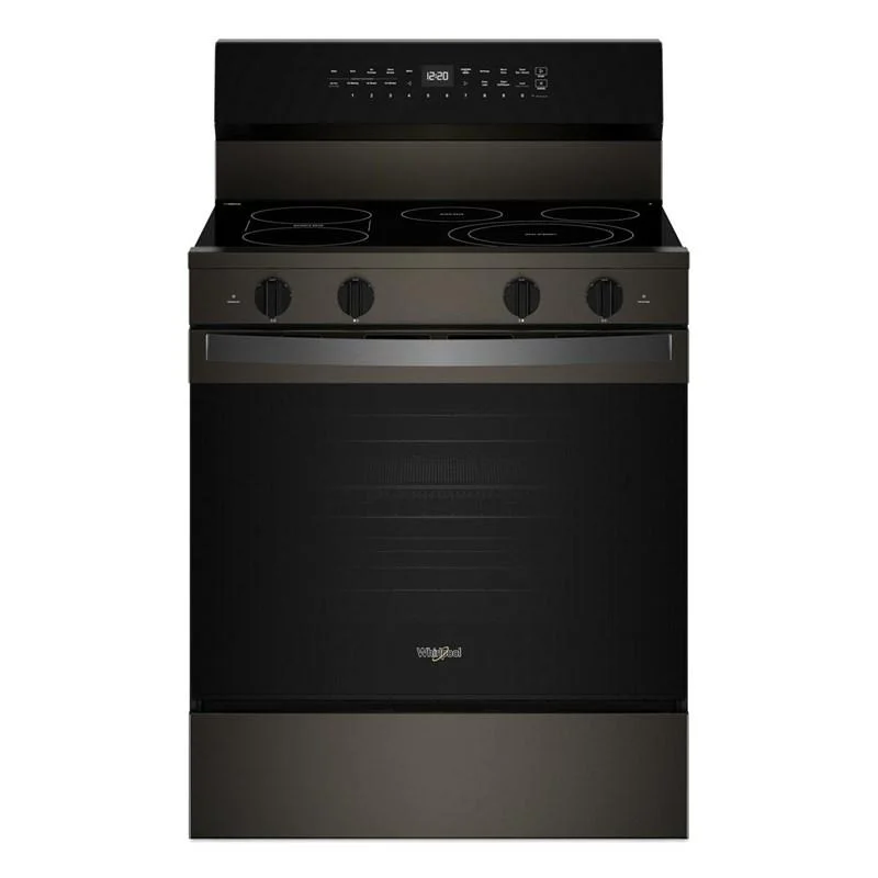 Whirlpool - 5.3 cu. ft  Electric Range in Black Stainless - YWFES7530RV Black Stainless