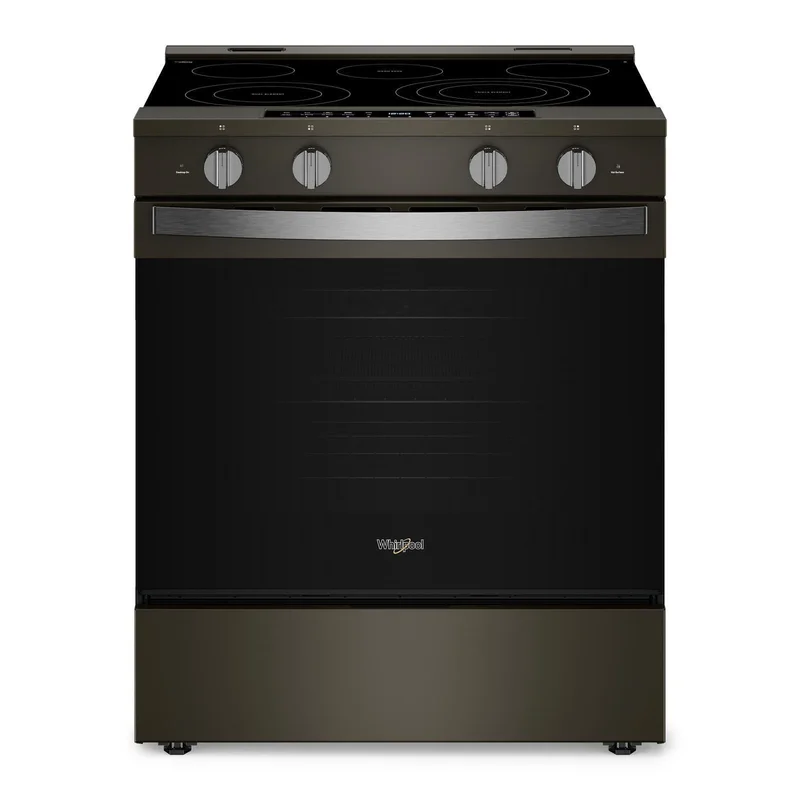 Whirlpool - 5.3 cu. ft  Electric Range in Black Stainless - YWSES7530RV Black Stainless