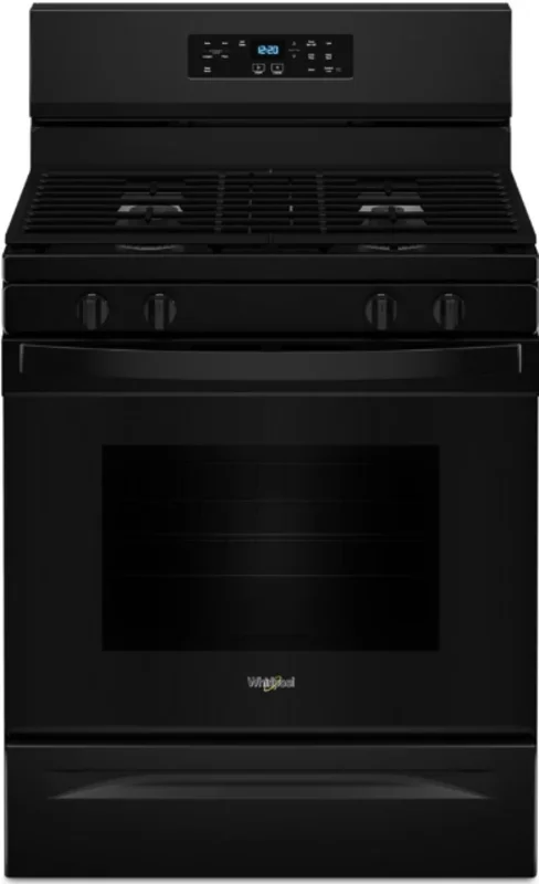 Whirlpool - 5.3 cu. ft Gas Range in Black - WFGS3530RB Black