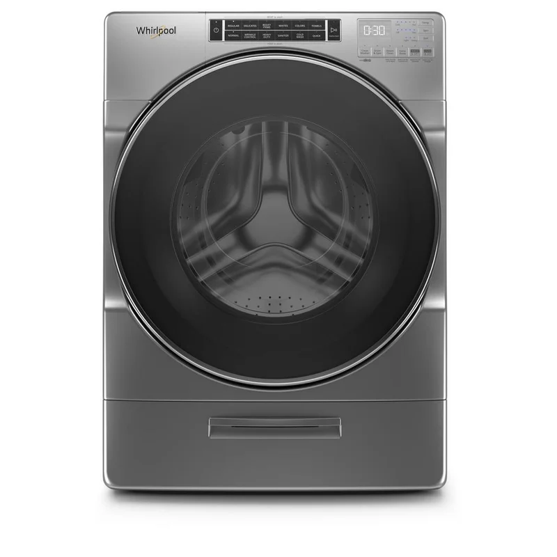 Whirlpool - 5.8 cu. Ft Front Load Washer in Chrome Shadow - WFW8620HC Grey