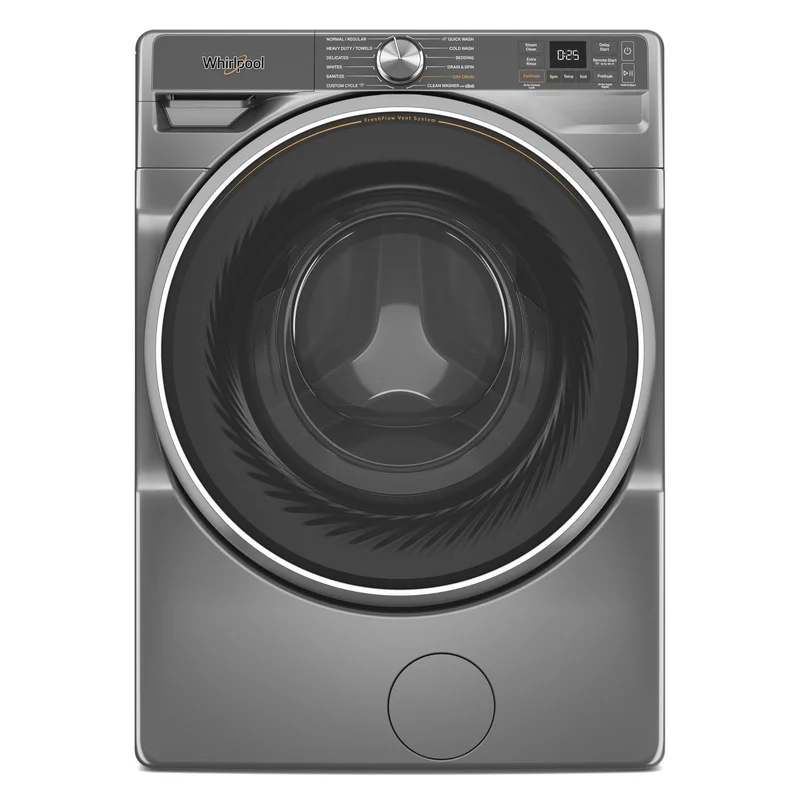 Whirlpool - 5.8 cu. Ft Front Load Washer in Radiant Silver - WFW6720RR Silver