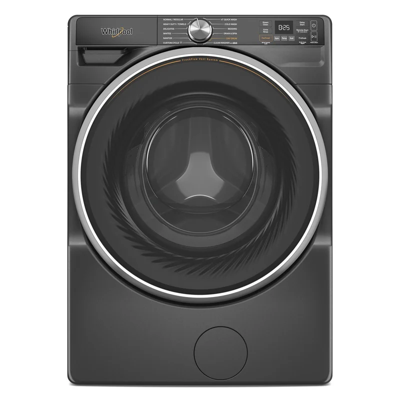 Whirlpool - 5.8 cu. Ft Front Load Washer in Volcano Black - WFW6720RU Black