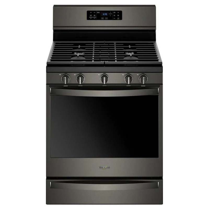Whirlpool - 5.8 cu. ft Gas Range in Black Stainless - WFG775H0HV Black Stainless