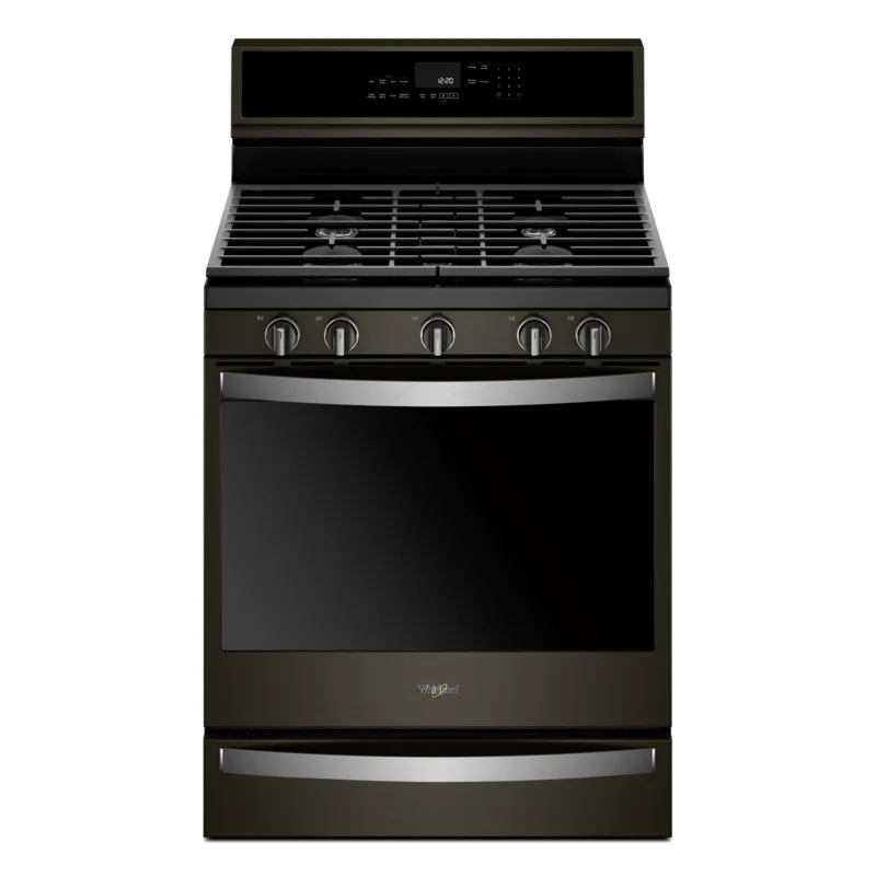 Whirlpool - 5.8 cu. ft Gas Range in Black Stainless - WFG975H0HV Black Stainless