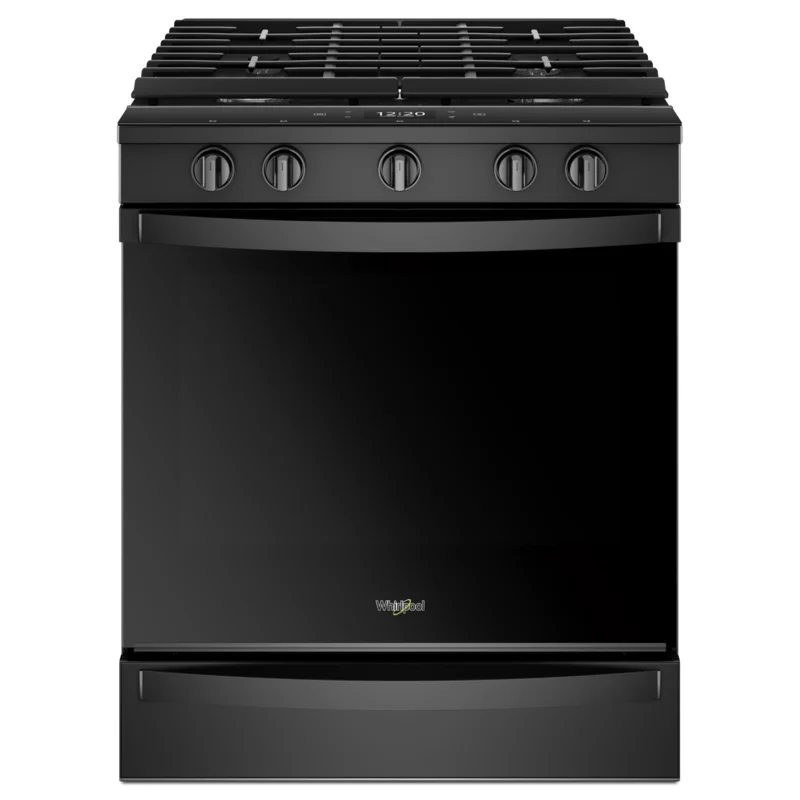 Whirlpool - 5.8 cu. ft Gas Range in Black - WEG750H0HB Black